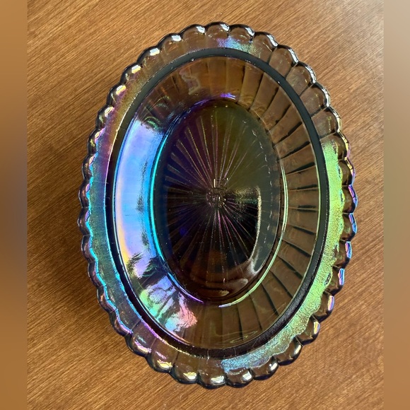 5 inch Rosso rooster on nest. Titanium carnival - Picture 6 of 9